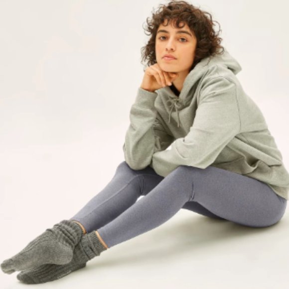 Everlane The Perform Legging Gray Lounge Basic Ankle 7/8 High Waist Large - Picture 11 of 11